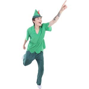 Unisex Peter Pan Cosplay Costume  Green Color Costume Adult (Large)